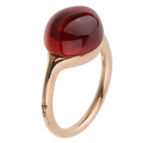 Pomellato Cabochon Carnelian Rose Gold Cocktail Ring 0003054