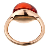 Pomellato Cabochon Carnelian Rose Gold Cocktail Ring 0003054