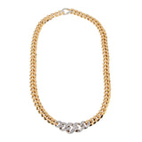 Pomellato Curb Link Diamond Gold Necklace 0001751