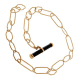 Pomellato Rose Gold 12 Carat Jet Chain Link Necklace 0002210