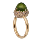Pomellato Rose Gold 8 Carat Peridot Diamond Cocktail Ring 0002435