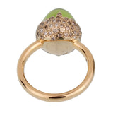 Pomellato Rose Gold 8 Carat Peridot Diamond Cocktail Ring 0002435