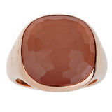 Pomellato Rose Gold Pink Quartz Cocktail Ring 0003050