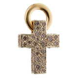 Pomellato Sabbia Fancy Diamond Yellow Gold Cross Pendant Necklace 0003102