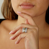 Pomellato Vintage Diamond Cocktail Gold Ring 0001296