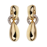 Pomellato Vintage Diamond Yellow Gold Drop Earrings 0001778