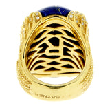 Rodney Rayner One of a Kind Lapis Lazuli Diamond Gold Ring 0000885