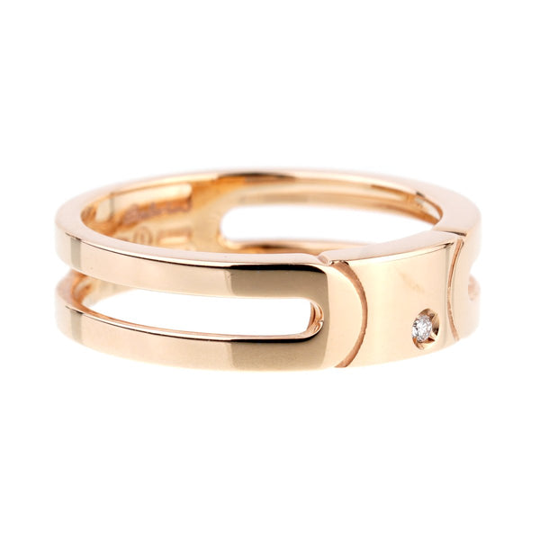 Salvini Rose Gold Diamond Band Ring 0000954