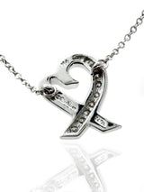 Tiffany & Co Loving Heart Diamond Necklace 18k White Gold by Paloma Picasso 8.73459E+22