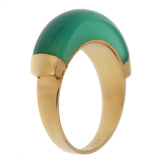 Van Cleef & Arpels Chrysoprase Vintage Yellow Gold Ring 003326