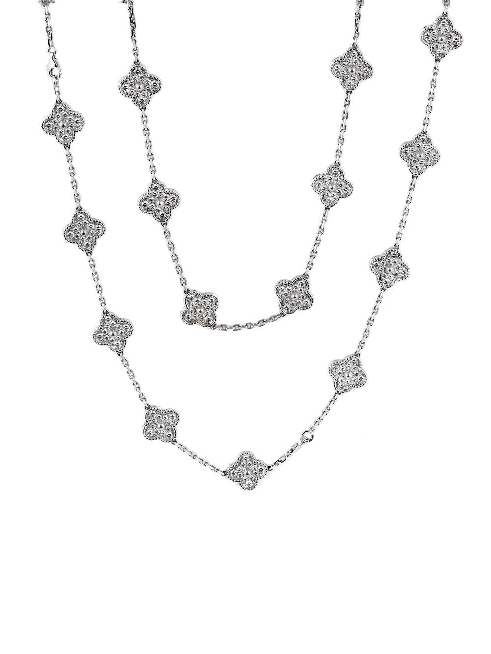 アルタム Van Cleef & Arpels Diamond Alhambra Necklace and Bracelet