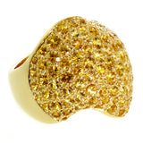 Van Cleef & Arpels Pave Golden Sapphire Gold Ring 0000226