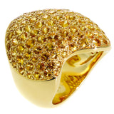 Van Cleef & Arpels Pave Golden Sapphire Gold Ring 0000226