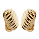 Van Cleef & Arpels Scalloped Yellow Gold Clip On Earrings 1vc1175