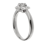 Vintage Flower Platinum Diamond Ring 0002559