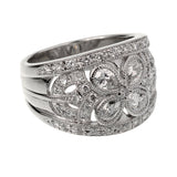 Vintage Platinum Diamond Cocktail Ring 0002561