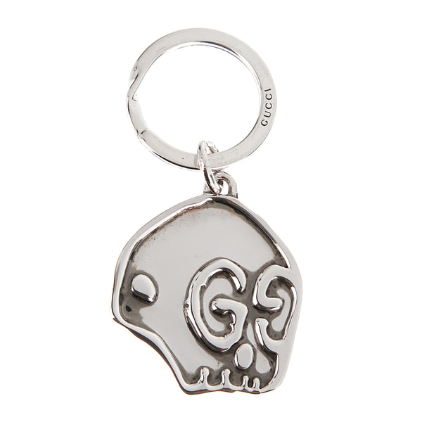 Gucci GG Skull Sterling Silver Keychain – “Life Is Gucci” Edition