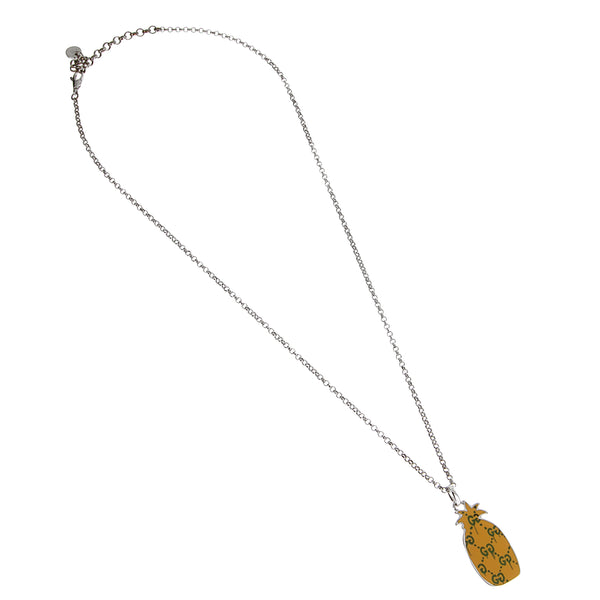 Gucci Ghost Pineapple Sterling Silver Pendant Necklace