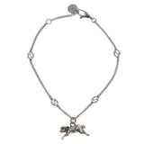 Gucci Sterling Silver Piggy Charm Bracelet – 7"