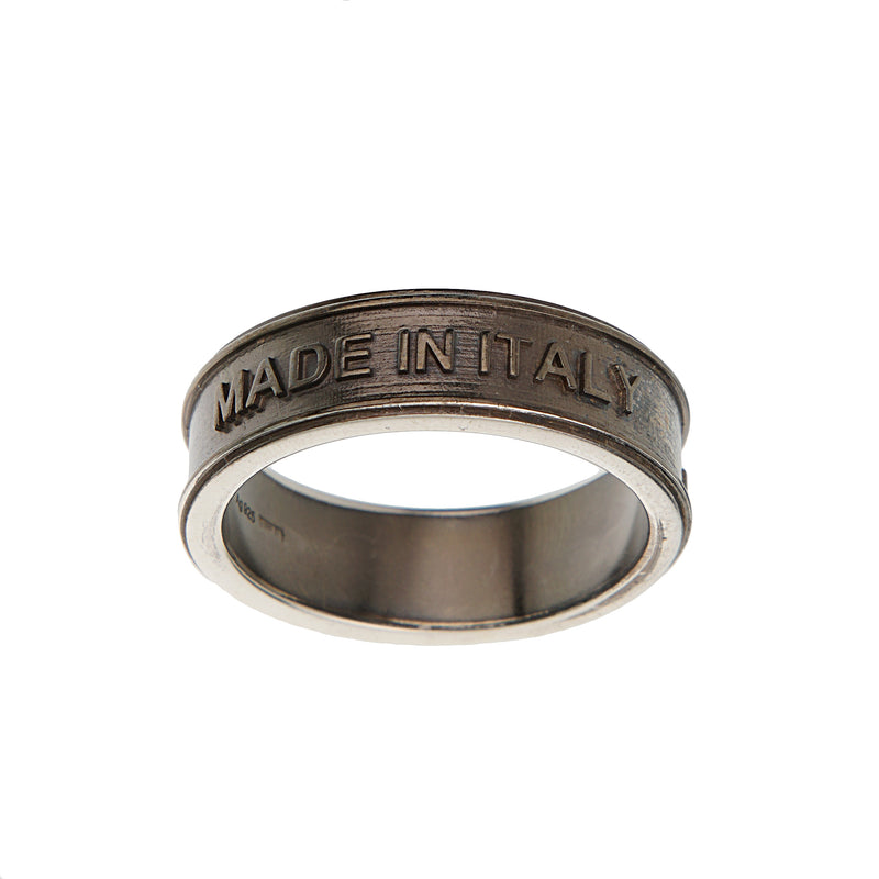 Gucci Interlocking G Logo Double Ring Sterling Silver Ring Sz 11 3/4