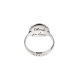 Gucci Blind for Love Sterling Silver Feline Ring Sz 5 1/4