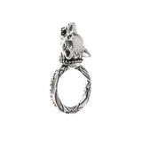 Gucci Anger Forest Wolf Sterling Silver Ring Size 8 1/4