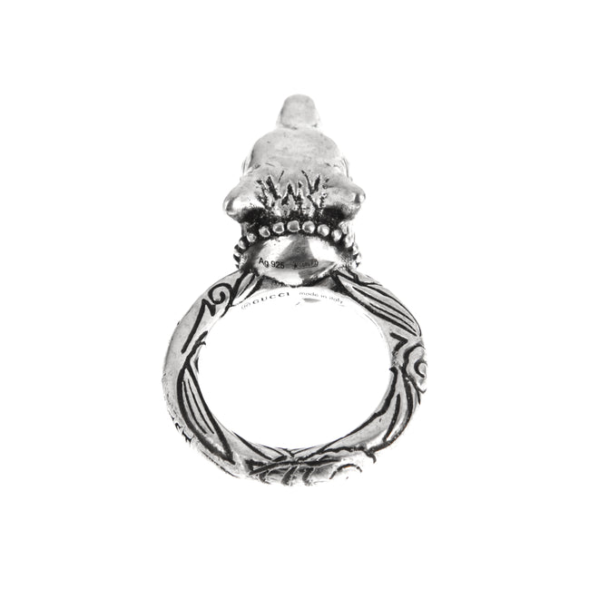 Gucci Anger Forest Wolf Sterling Silver Ring Size 8 1/4