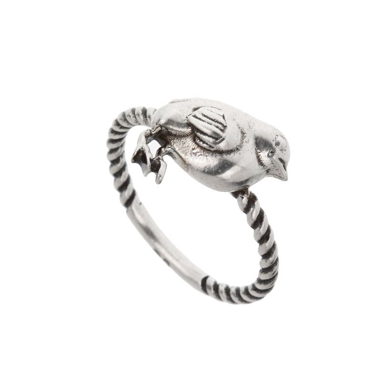 Gucci Garden Sterling Silver Chick Band Ring Size 8 1/2