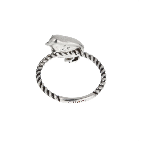 Gucci Garden Sterling Silver Chick Band Ring Size 8 1/2