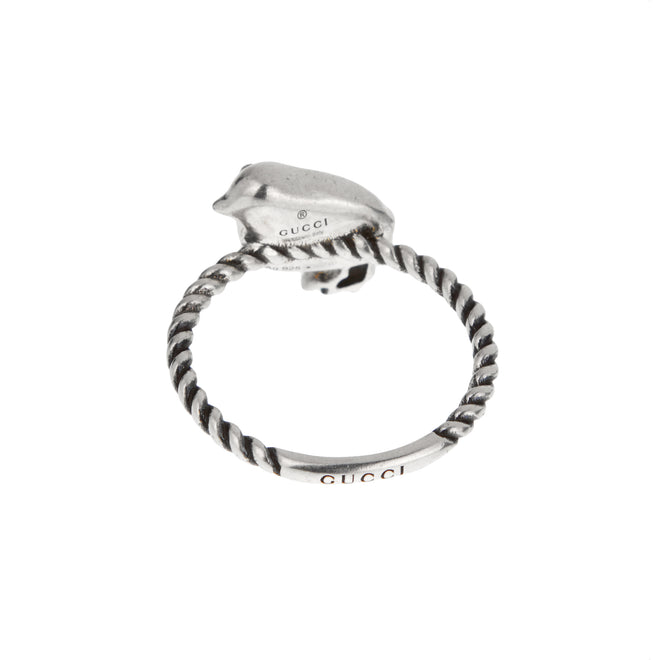 Gucci Garden Sterling Silver Chick Band Ring Size 8 1/2