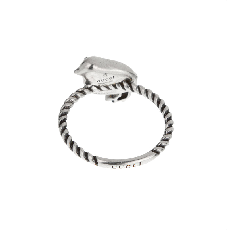 Gucci Garden Sterling Silver Chick Band Ring Size 8 1/2