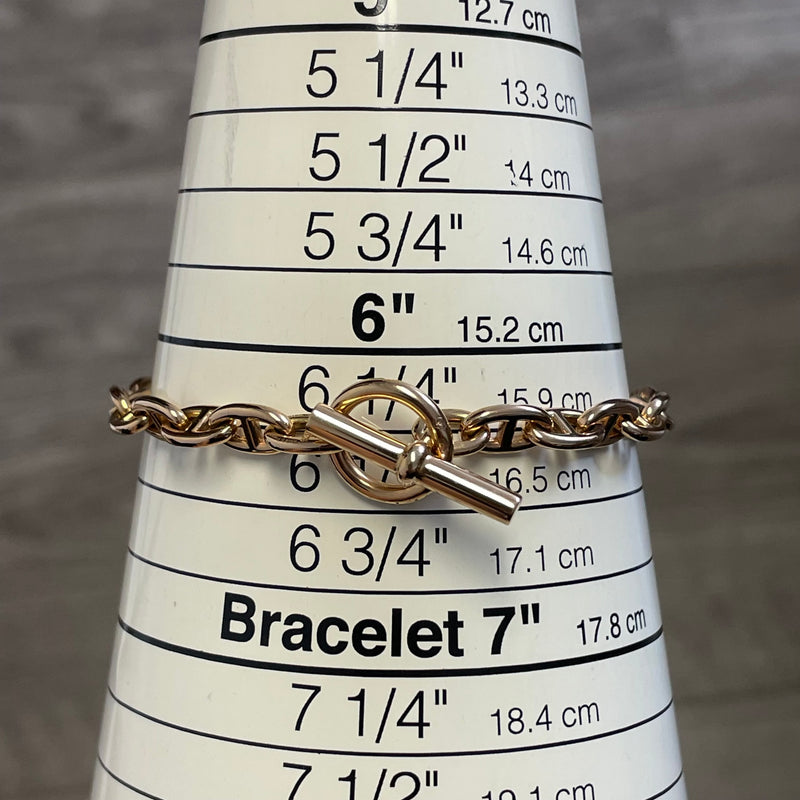 Hermes Chaine d'Ancre 18k Rose Gold Chain Link Bracelet