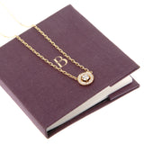 Boucheron 18k Yellow Gold Diamond Solitaire Pendant Necklace