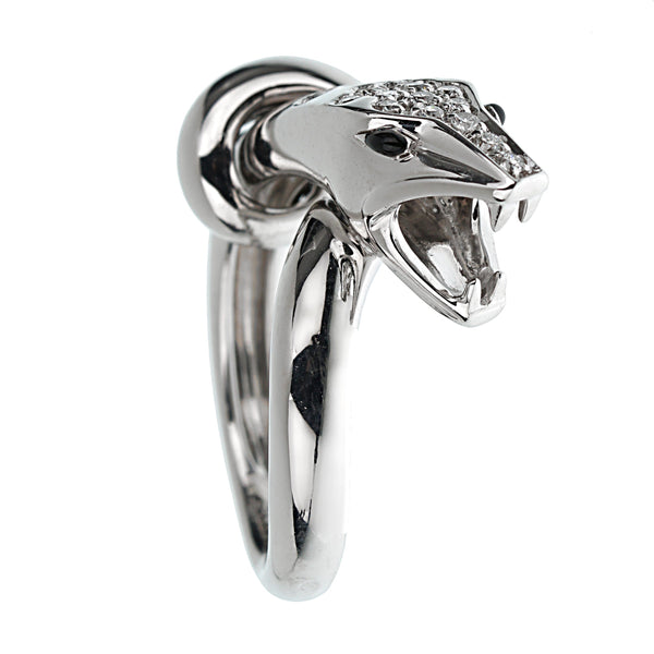 Boucheron Kaa Snake White Gold Diamond Ring 0003510