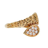 Boucheron Serpent Bohème Vintage Diamond Toi et Moi Cocktail Ring 18k Yellow Gold 0004067