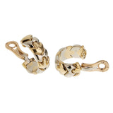 Bulgari Alveare Vintage 18K Yellow Gold & Stainless Steel Hoop Earrings 0003932