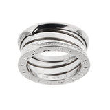 Bvlgari B.zero1 Ring 18k White Gold Diamond 359721 Sz 6 3/4