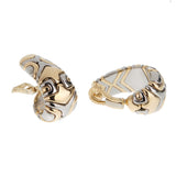 Bulgari Parentesi Vintage 18K Yellow Gold and Stainless Steel Hoop Earrings 0003931