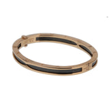 Bvlgari B.zero1 18K Rose Gold & Black Ceramic Bangle Bracelet BR857618 0004115