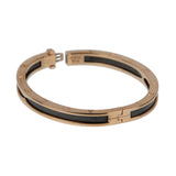 Bvlgari B.zero1 18K Rose Gold & Black Ceramic Bangle Bracelet BR857618 0004115
