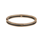 Bvlgari B.zero1 18K Rose Gold & Black Ceramic Bangle Bracelet BR857618 0004115