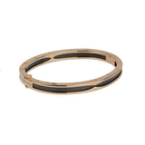 Bvlgari B.zero1 18K Rose Gold & Black Ceramic Bangle Bracelet BR857618 0004115
