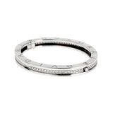 Bvlgari B.zero1 Bangle Bracelet 18K White Gold Pavé Diamond 1bvsdfj