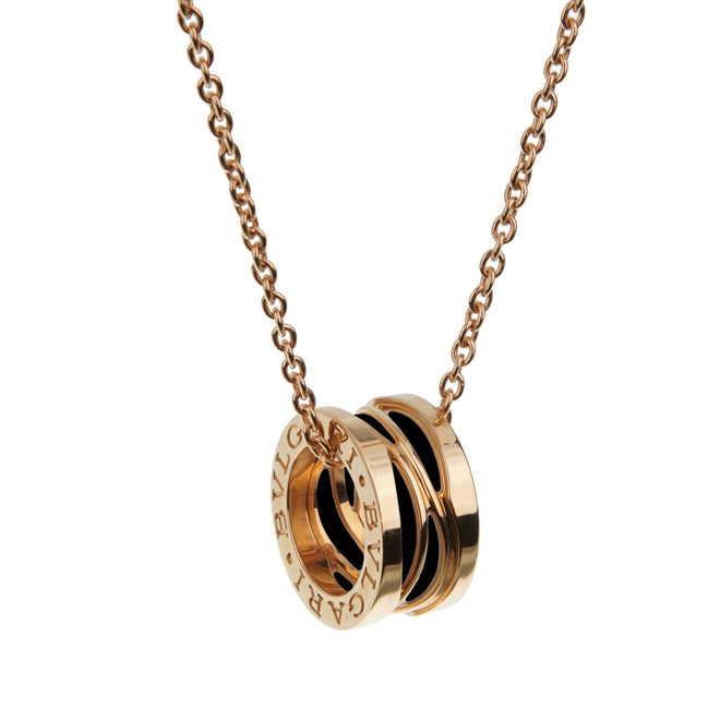 Bvlgari Legend Black Ceramic 18k Rose Gold Pendant