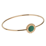 Bvlgari Bvlgari Malachite Rose Gold Small Bangle Bracelet 0003549