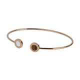 Bvlgari Bvlgari Tiger's Eye & Mother-of-Pearl 18k Rose Gold Open Cuff Bracelet