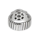 Bvlgari Bvlgari Tubogas Pavé Diamond Ring 18K White Gold — Flexible Band 0004130