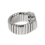 Bvlgari Bvlgari Tubogas Pavé Diamond Ring 18K White Gold — Flexible Band 0004130