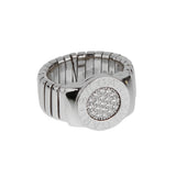 Bvlgari Bvlgari Tubogas Pavé Diamond Ring 18K White Gold — Flexible Band 0004130