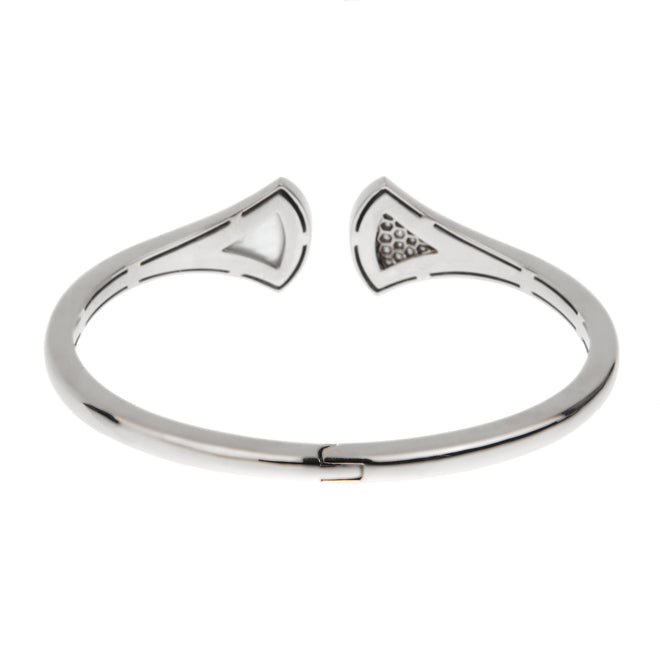 Bvlgari Divas Dream Diamond Mother of Pearl 18k White Gold Cuff